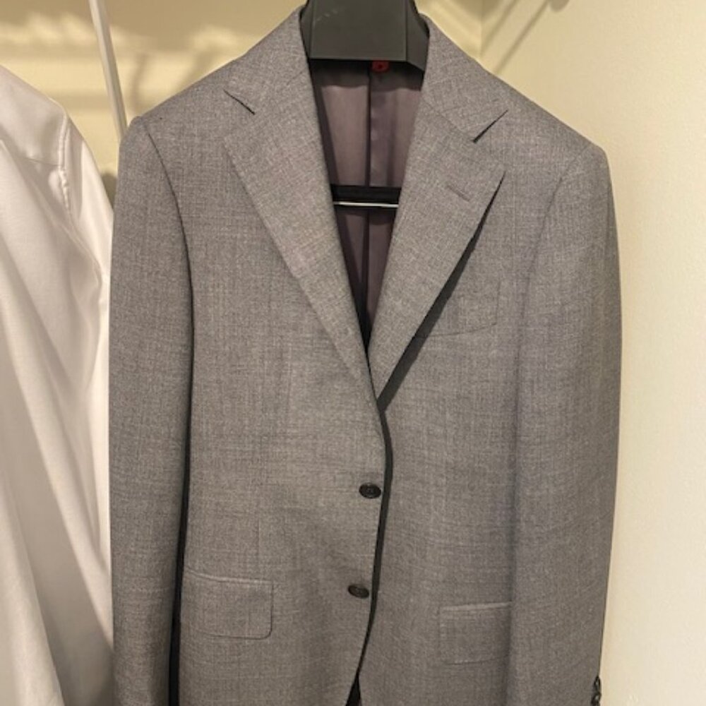 Suitsupply Mid Grey Perennial Tailored Fit Lazio Suit Size 32